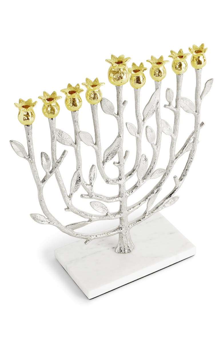 Michael Aram Pomegranate Menorah, Alternate, color, Gold/ Silver