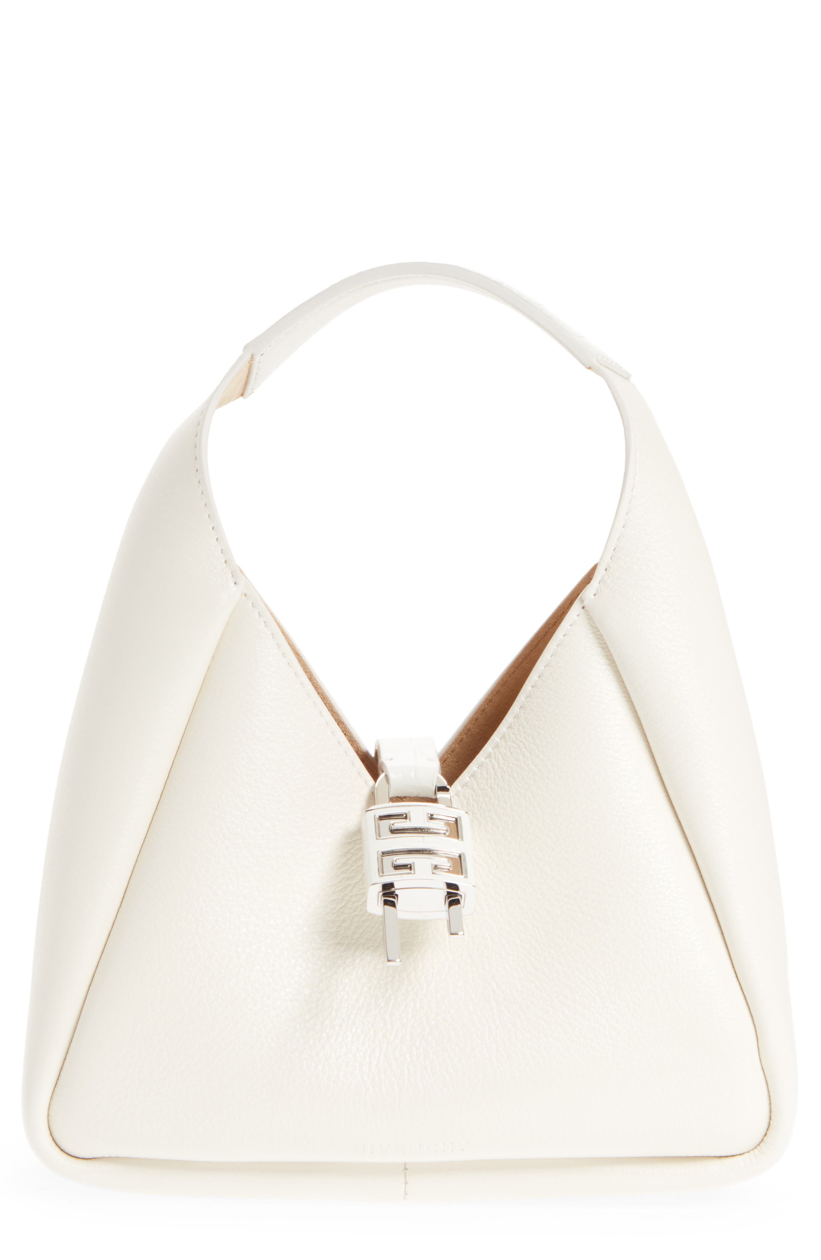 Mini G-Lock Leather Hobo, Main, color, IVORY