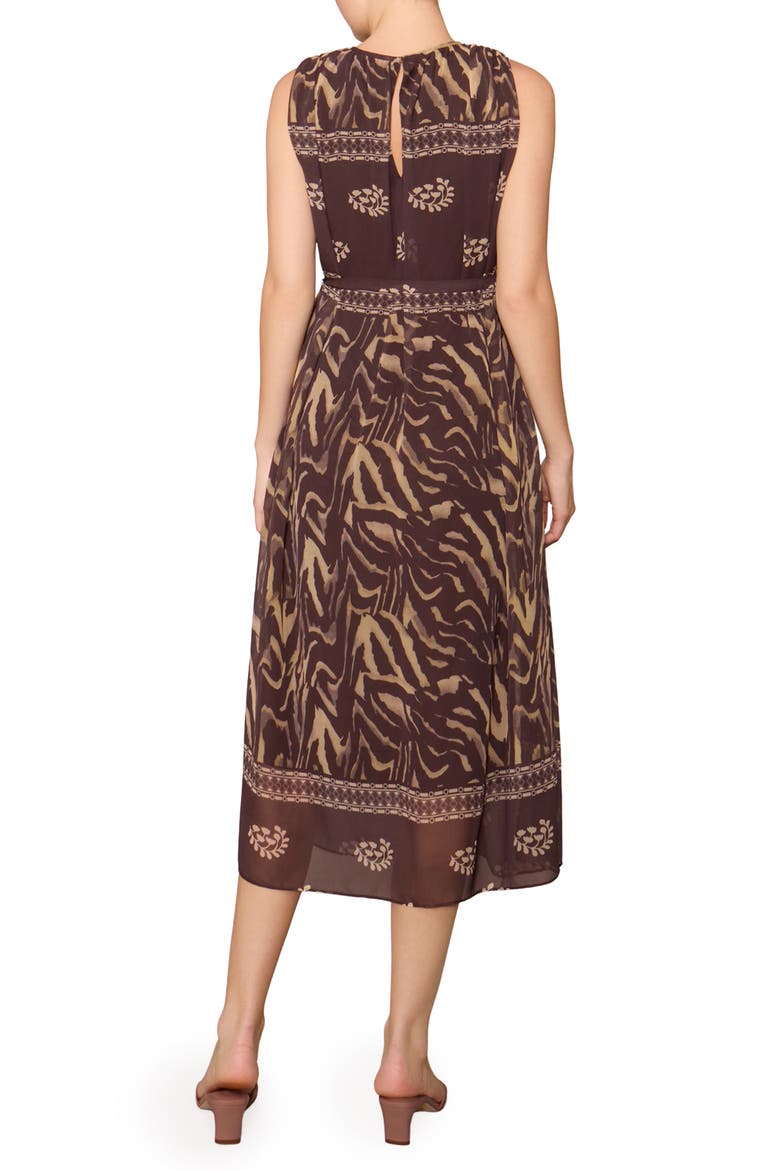 Mixed Print Sleeveless Woven Dress, Alternate, color, FADED BLACK TAUPE MULTI