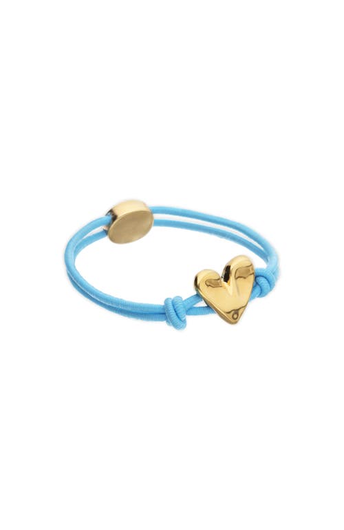 Unode50 Elastic Thread Bracelet With 18k Gold-plated Heart In Multi