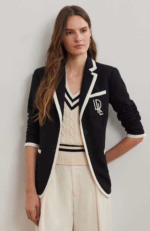 RALPH LAUREN LAUREN RALPH LAUREN TWO-TONE GEORGETTE BLAZER