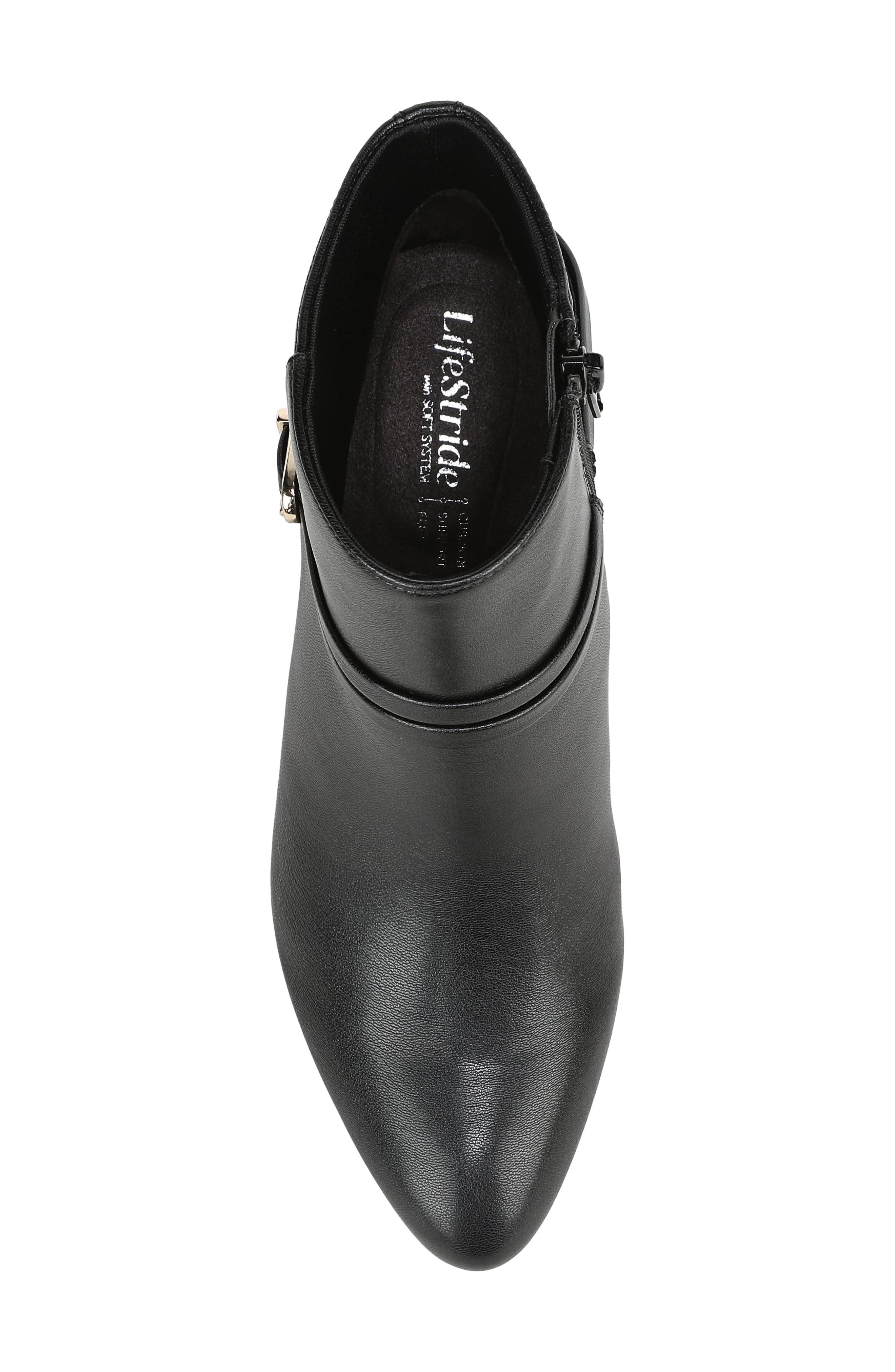 Guild 4 Faux Leather Ankle Bootie, Alternate, color, BLACK