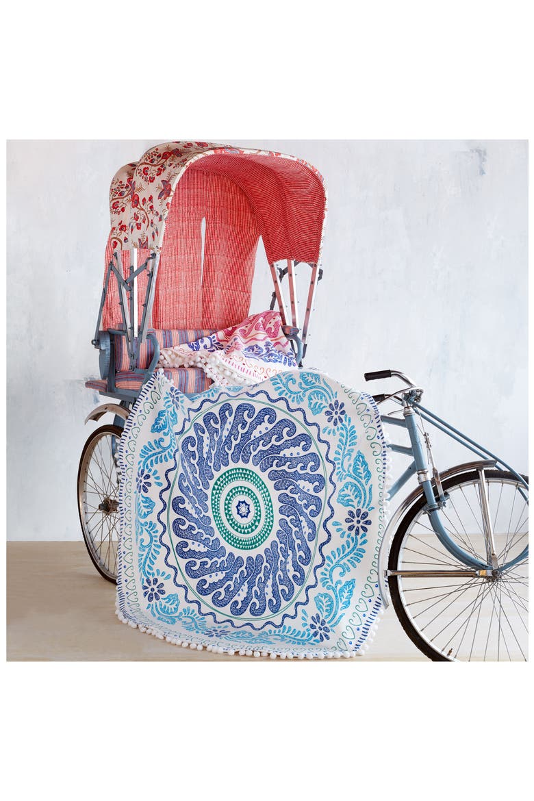 Cita Round Resort Towel, Alternate, color, INDIGO