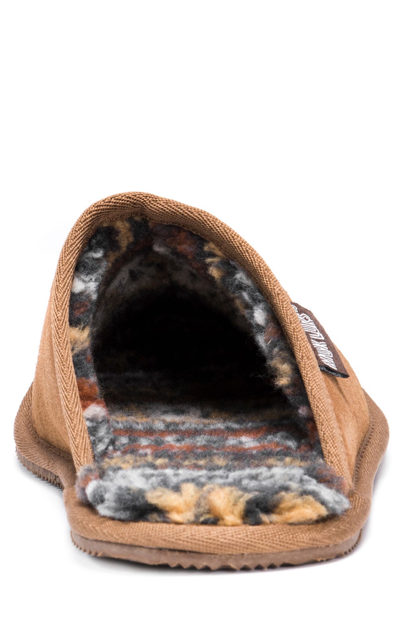 Dave Faux Shearling Lined Suede Slipper, Alternate, color, TAN