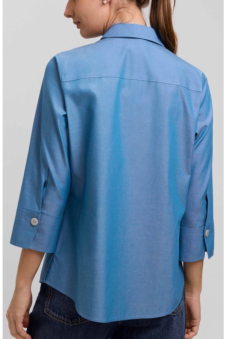 Paityn Non-Iron Cotton Shirt, Alternate, color, SOFT INDIGO BLUE
