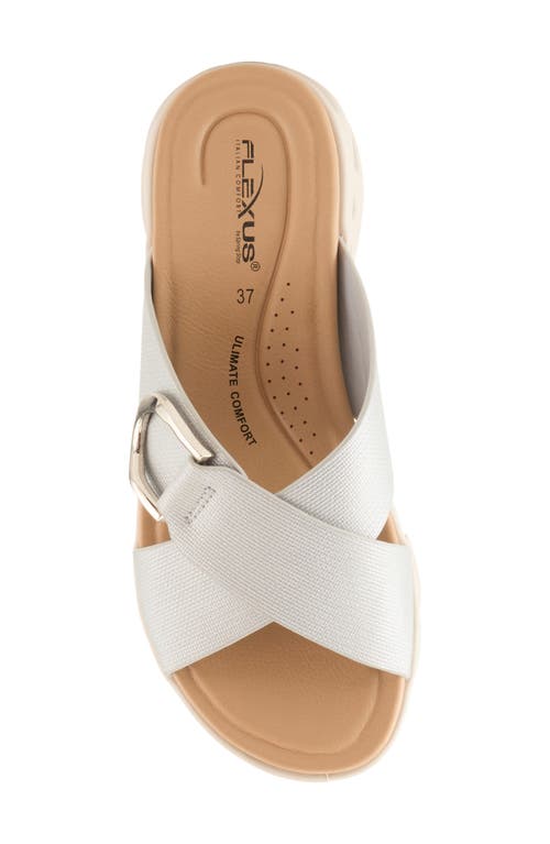 Flexus By Spring Step Gaige Slide Sandal In Silver