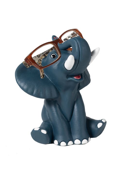 Ten Thousand Villages Happy Elephant Eyeglass Holder In Blue