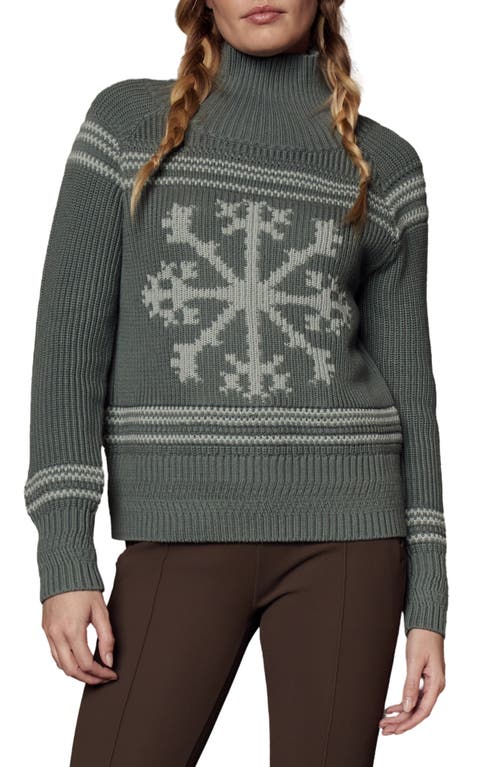 Alp N Rock Alora Mock Neck Ski Sweater In Green