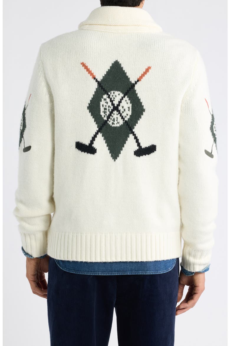 Lewis Golf Zip Cardigan, Alternate, color, CREAM