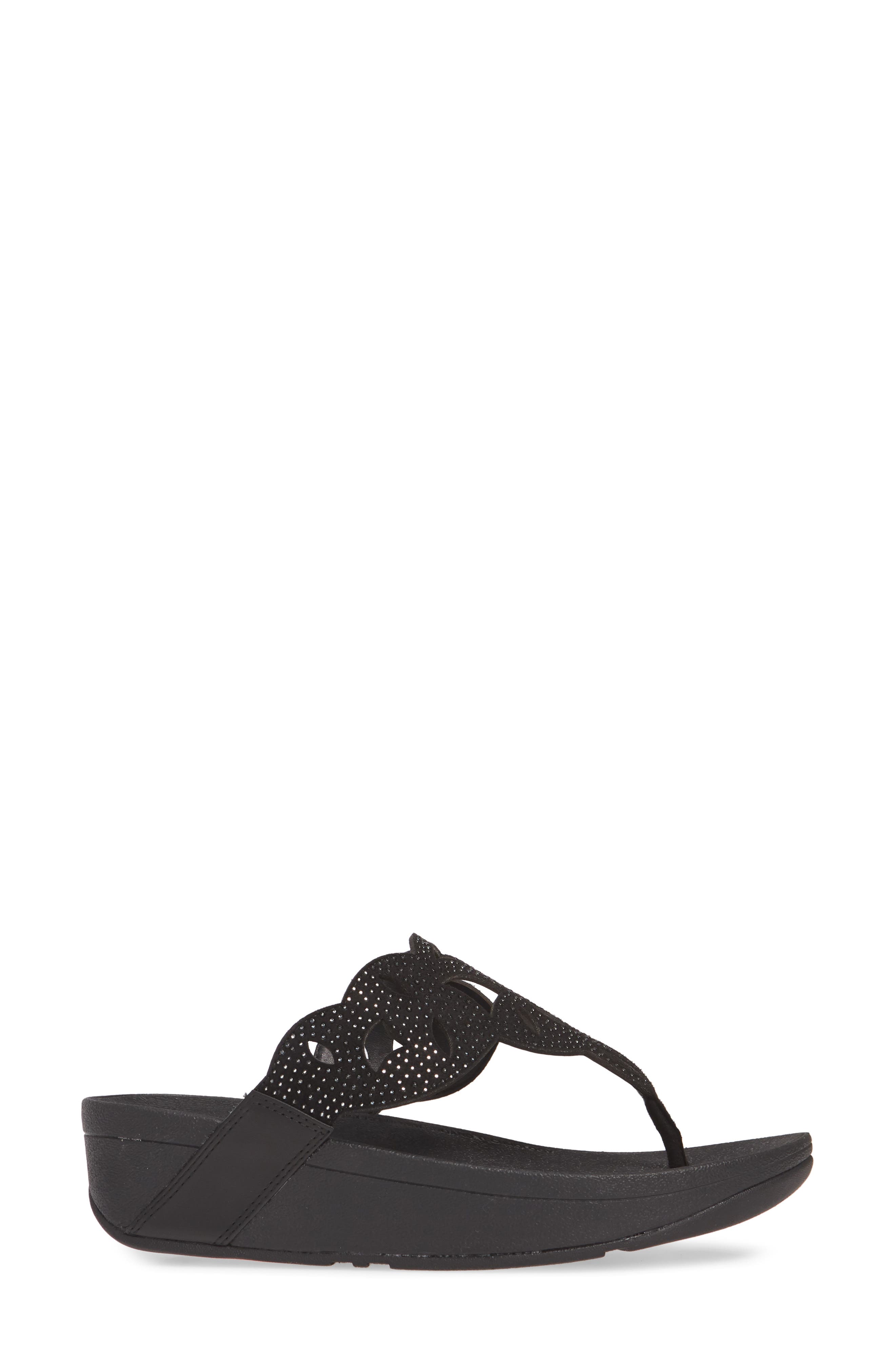 FitFlop Elora Crystal Flip Flop, Alternate, color, 