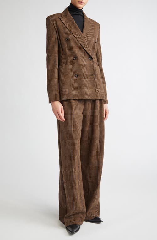 Max Mara Zulma Houndstooth Check Double Breasted Jacket In Brown