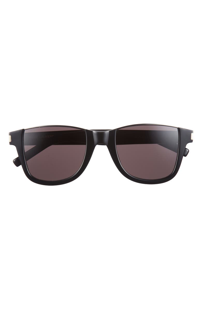 Saint Laurent 50mm Square Sunglasses, Main, color, Black Black Black