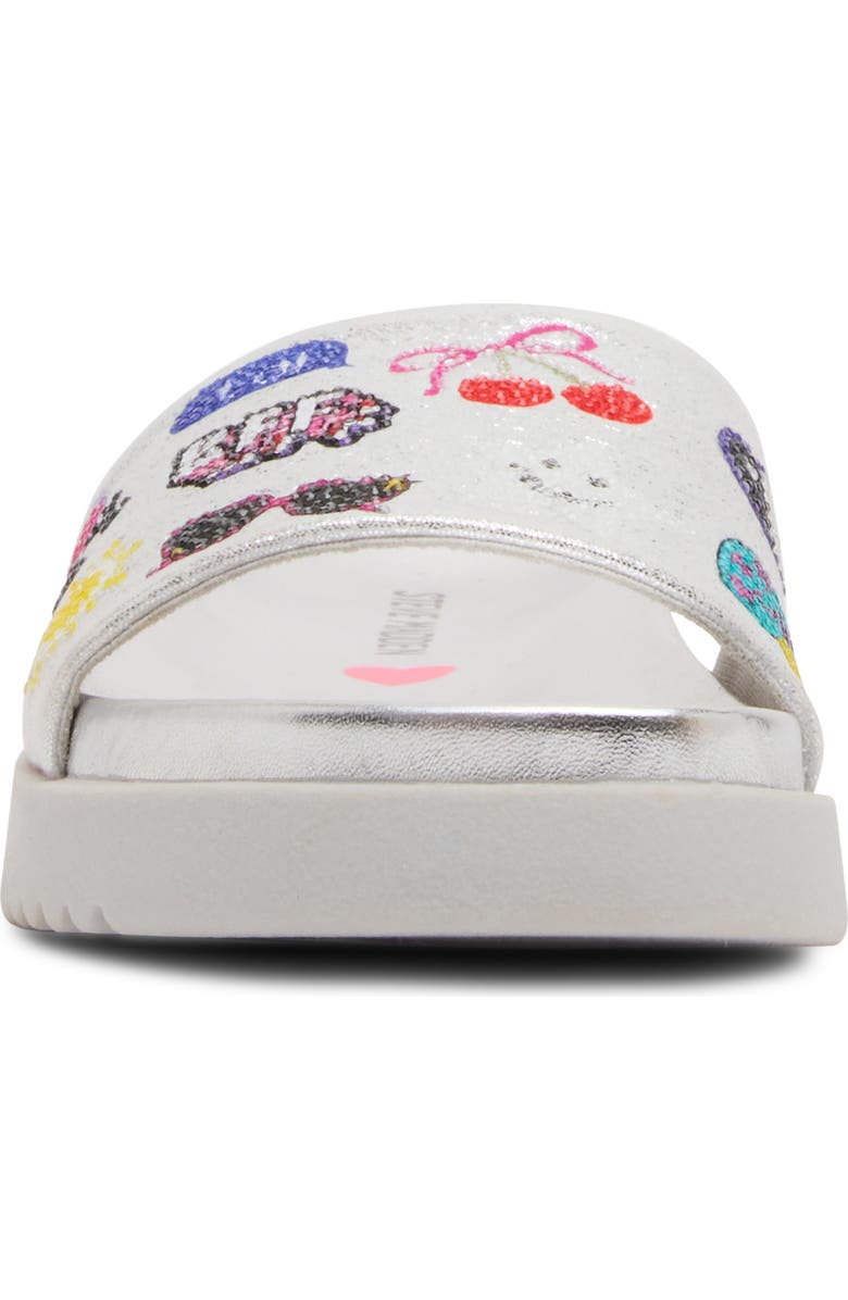 Steve Madden Kids' Jfifi Platform Slide Sandal, Alternate, color, Silver