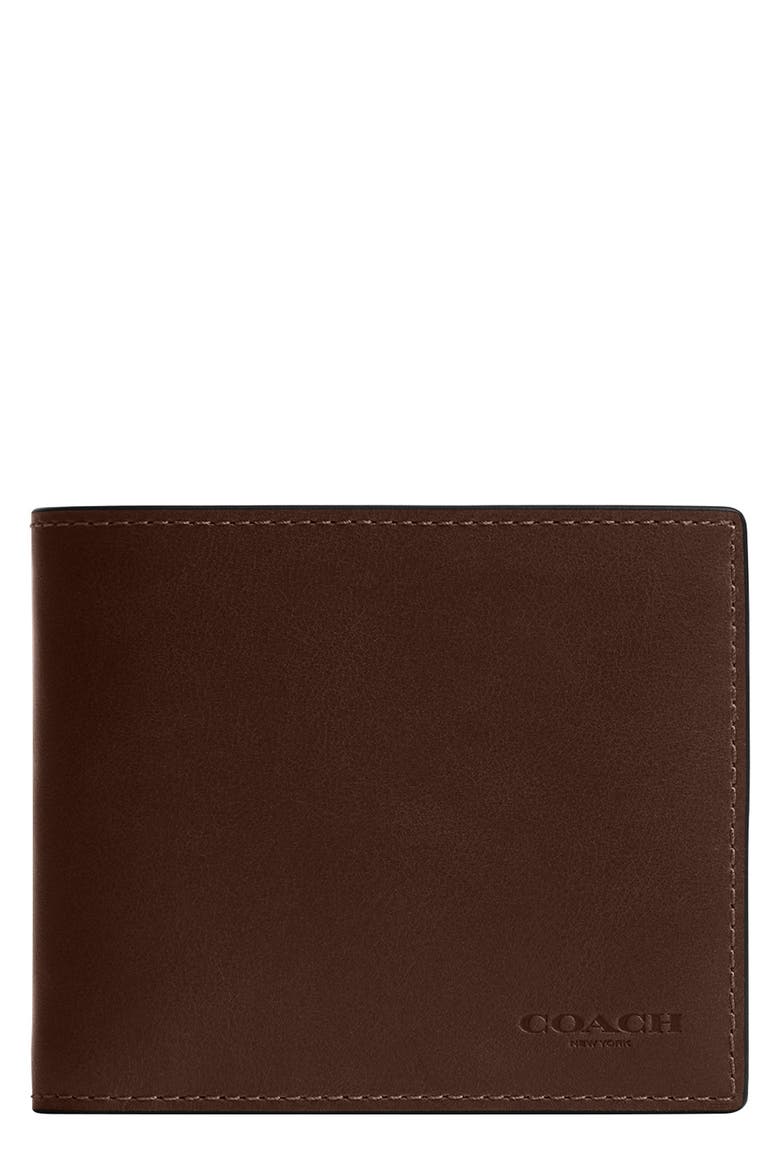 3-in-1 Leather Bifold Wallet, Main, color, MAPLE