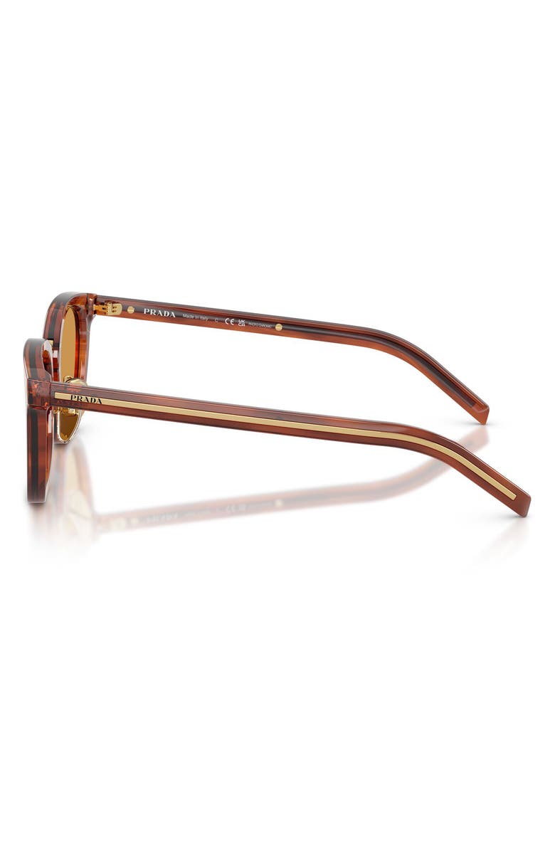Prada 49mm Cat Eye Sunglasses, Alternate, color, Havana Cognac / Grey Yellow