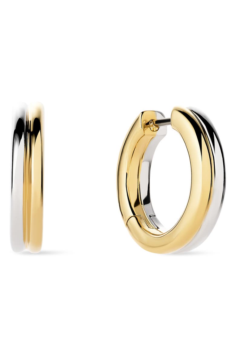 Ana Luisa Asher Medium Hoop Earrings, Main, color, Gold / Silver