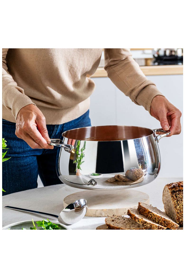 Belly Tri-Ply Stainless Steel Stockpot, Alternate, color, STELLAR