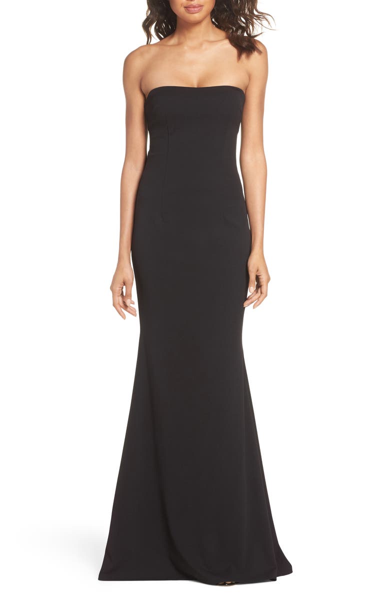 Katie May Mary Kate Strapless Cutout Back Gown, Main, color, 