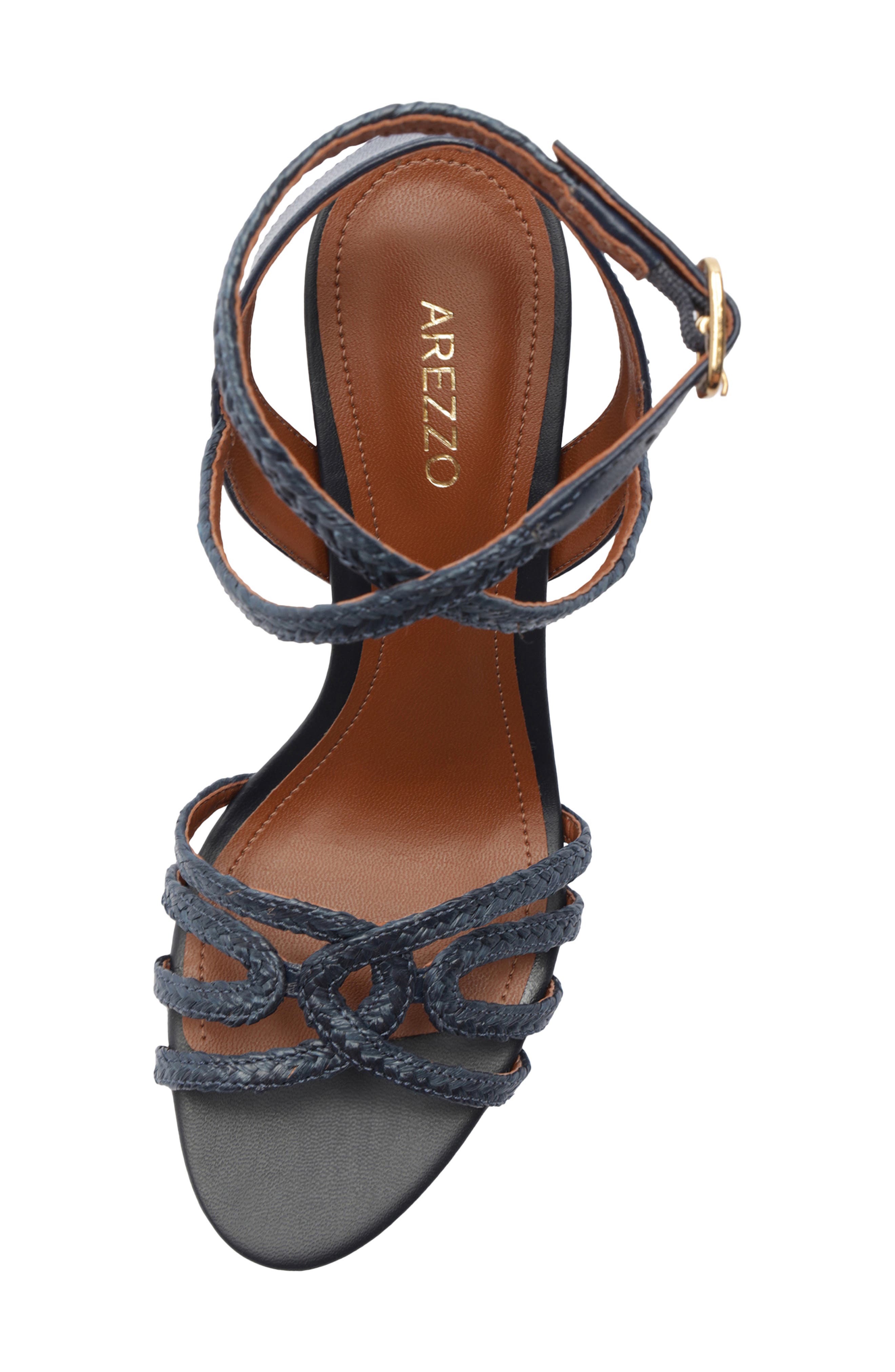 Arezzo Aria Ankle Strap Sandal, Alternate, color, Petroleo/ Navy Nautical