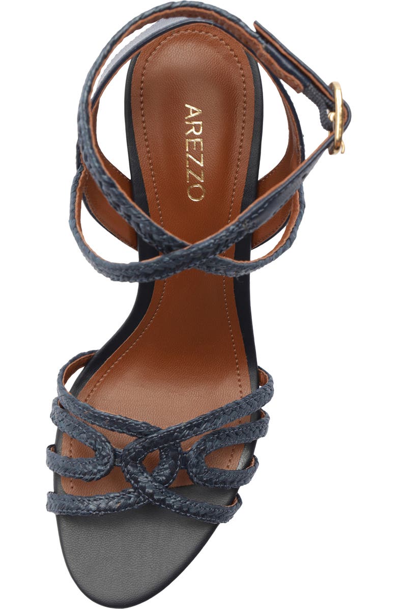Arezzo Aria Ankle Strap Sandal, Alternate, color, Petroleo/ Navy Nautical