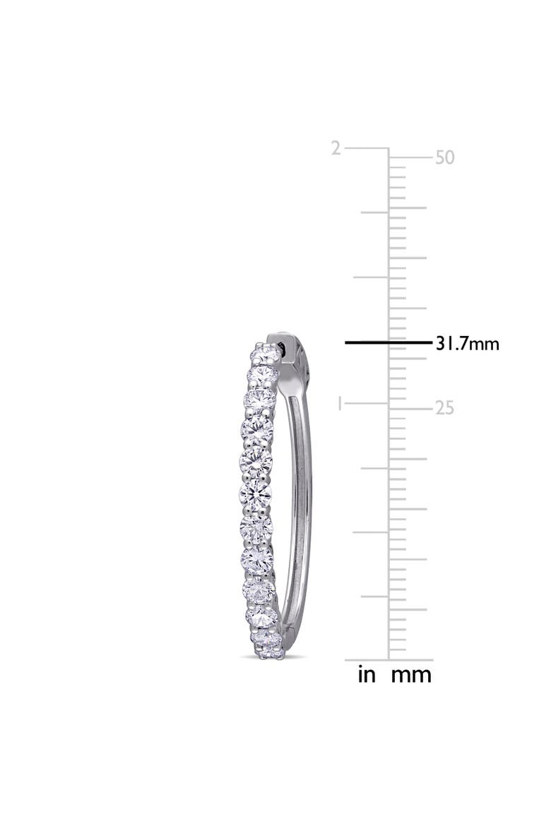 2 3/8ct. t.w. Lab-Grown Diamond Hoop Earrings 14k, Alternate, color, White Gold