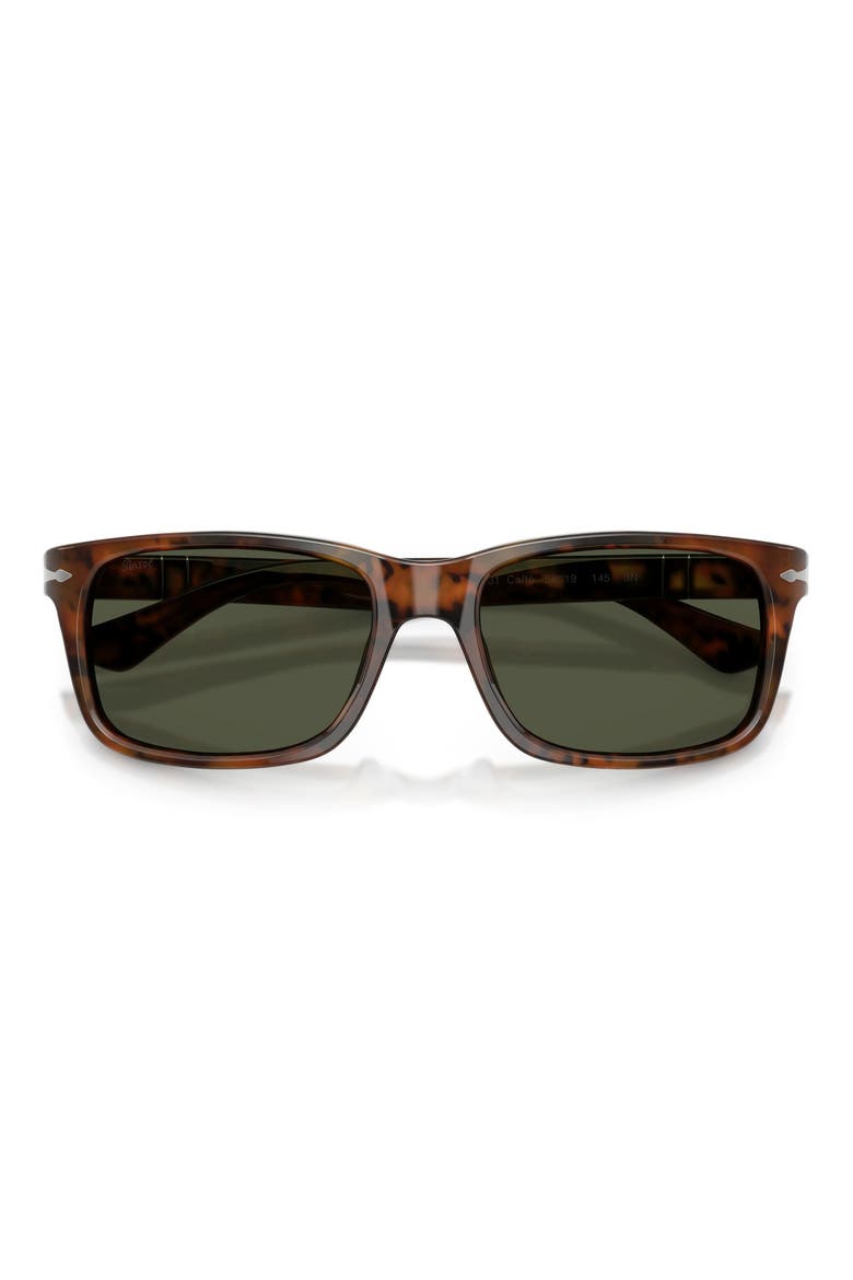 58mm Rectangular Sunglasses, Alternate, color, CAFFE/ GREEN