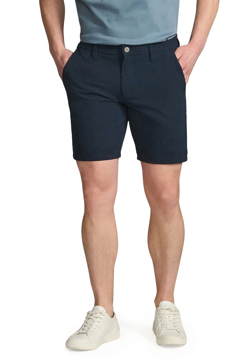 Arizona Commuter Slim Fit Flat Front Chino Shorts, Main, color, NAVY
