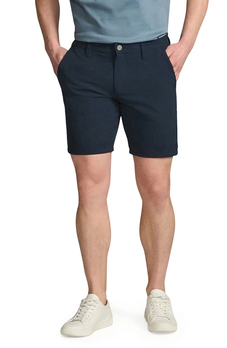 34 Heritage Arizona Commuter Slim Fit Flat Front Chino Shorts, Main, color, Navy