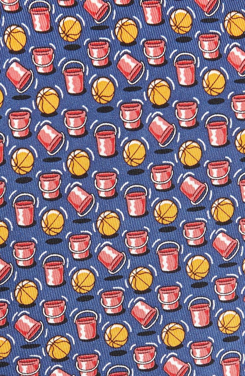 vineyard vines Basketball Buckets Silk Tie, Alternate, color,