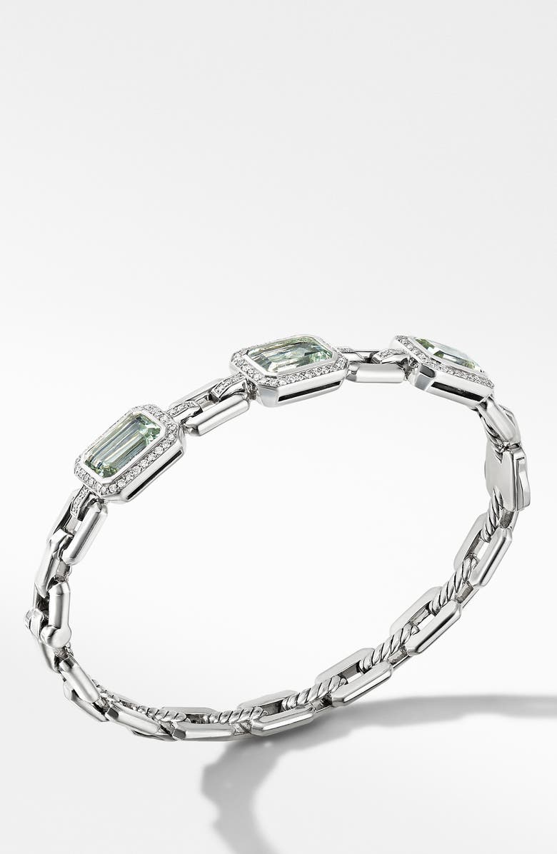 David Yurman Novella Stone & Pavé Diamond Bracelet, Alternate, color, Prasiolite