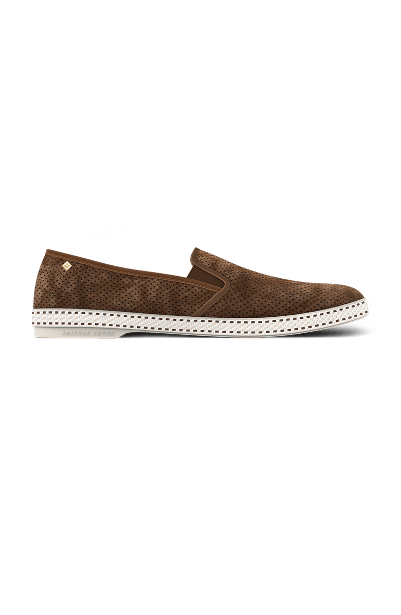 Rivieras Classic Suede Slip-On Loafer, Main, color, Brown
