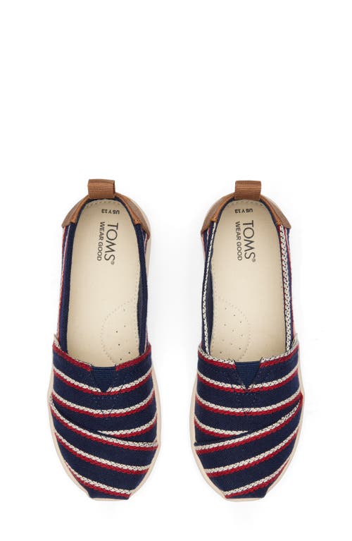 Toms Alpargata Boys Shoes Size: Junior 1, Colour: Navy In Navy