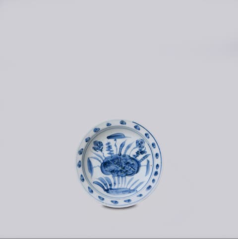 Small Porcelain Lotus Dish
