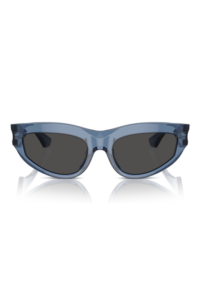 55mm Cat Eye Sunglasses, Alternate, color, BLUE