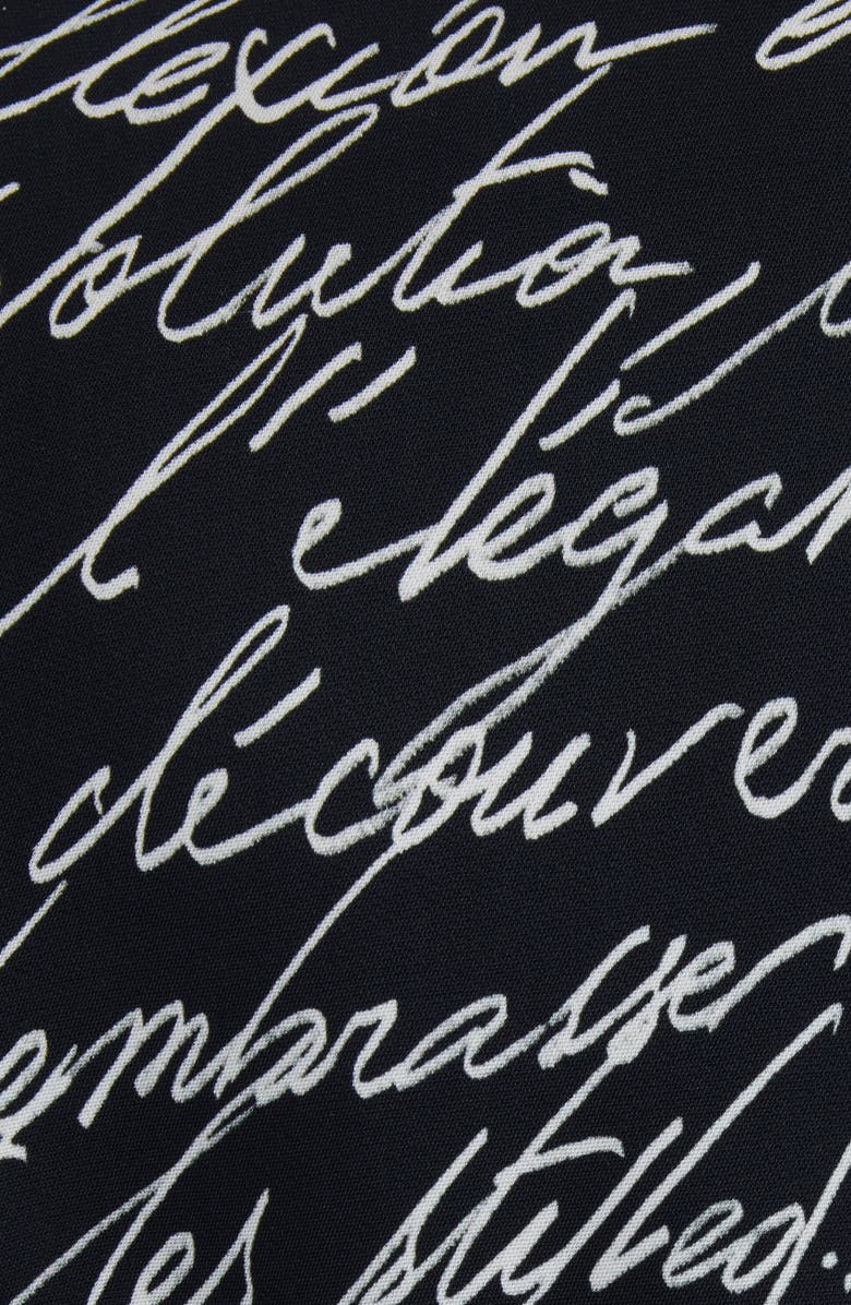 Balmain 6-Button Love Letter Satin Jacket, Alternate, color, Eab Black/ White