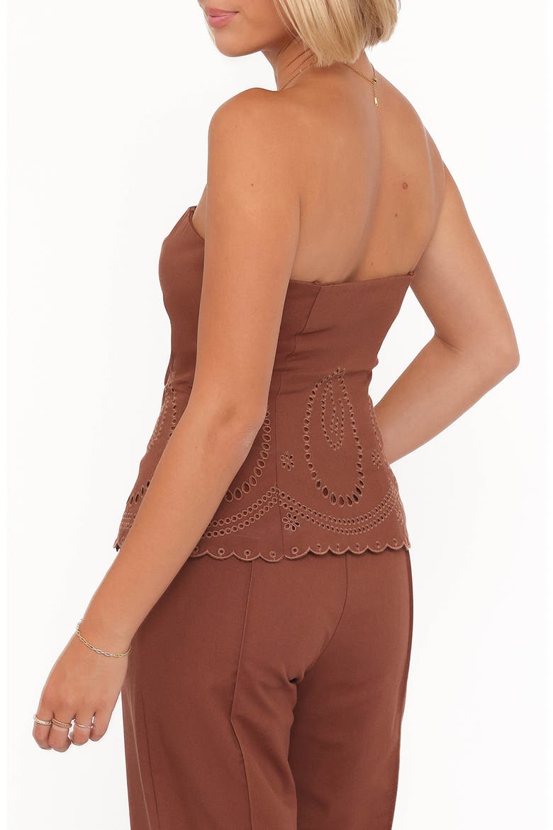 Benton Eyelet Scalloped Hem Camisole, Alternate, color, BROWN