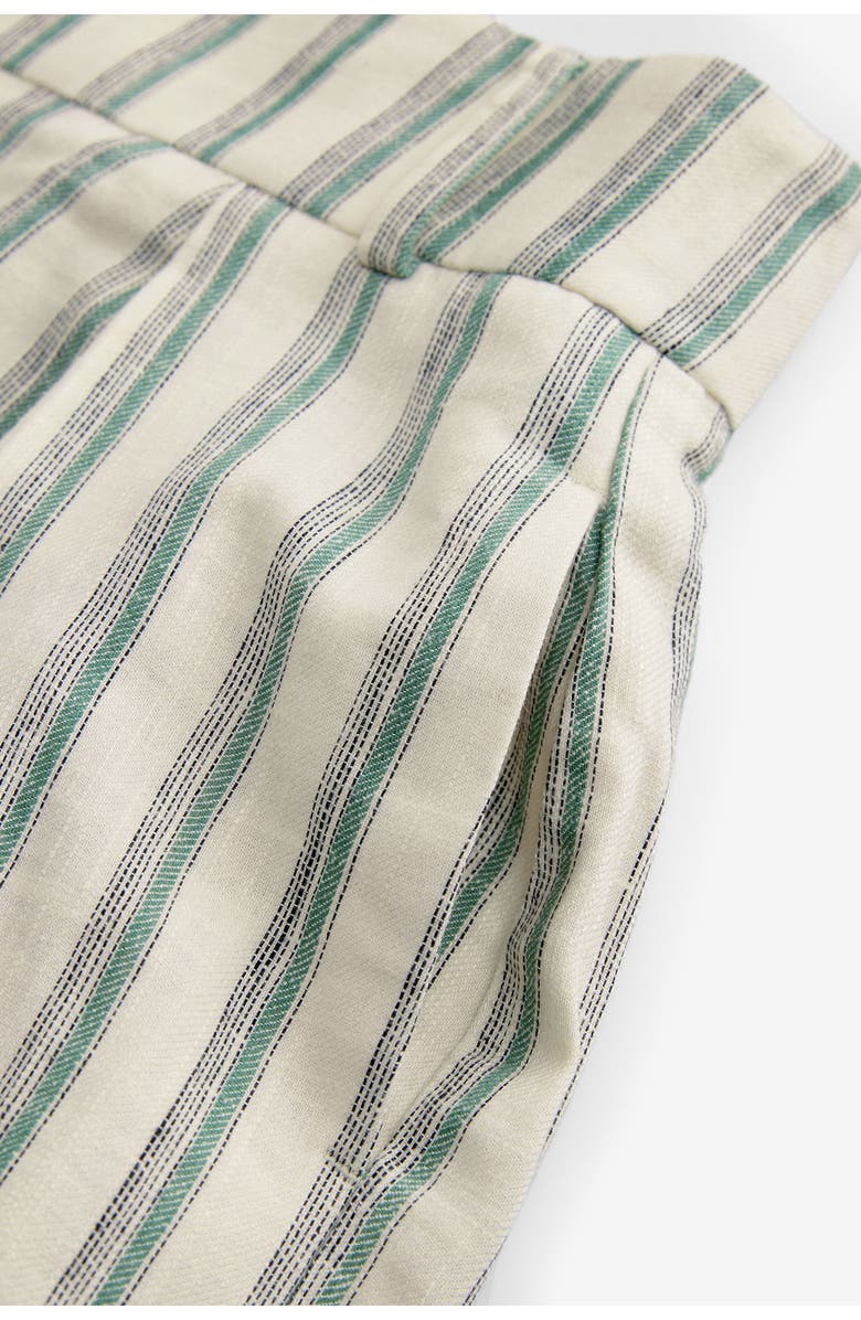 NEXT Elastic Back Stripe Wide Leg Linen Pants, Alternate, color,