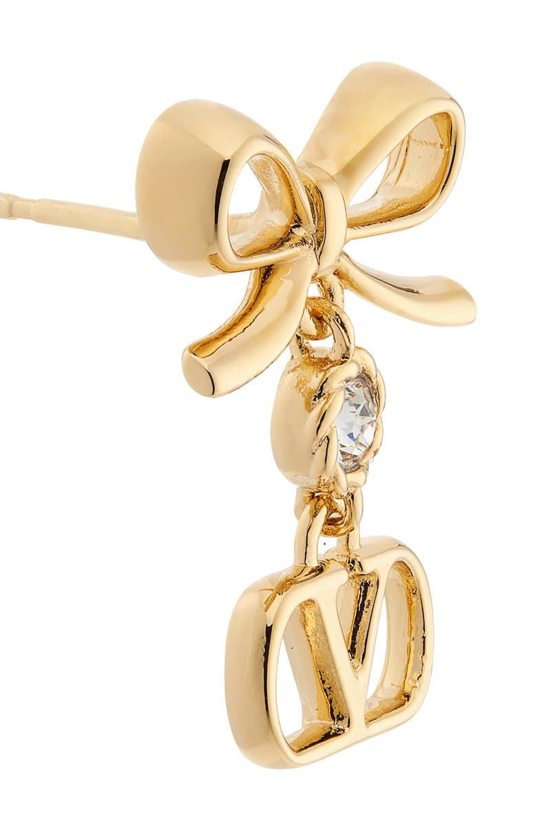 Valentino Garavani VLOGO Signature Drop Earrings, Alternate, color, Gold