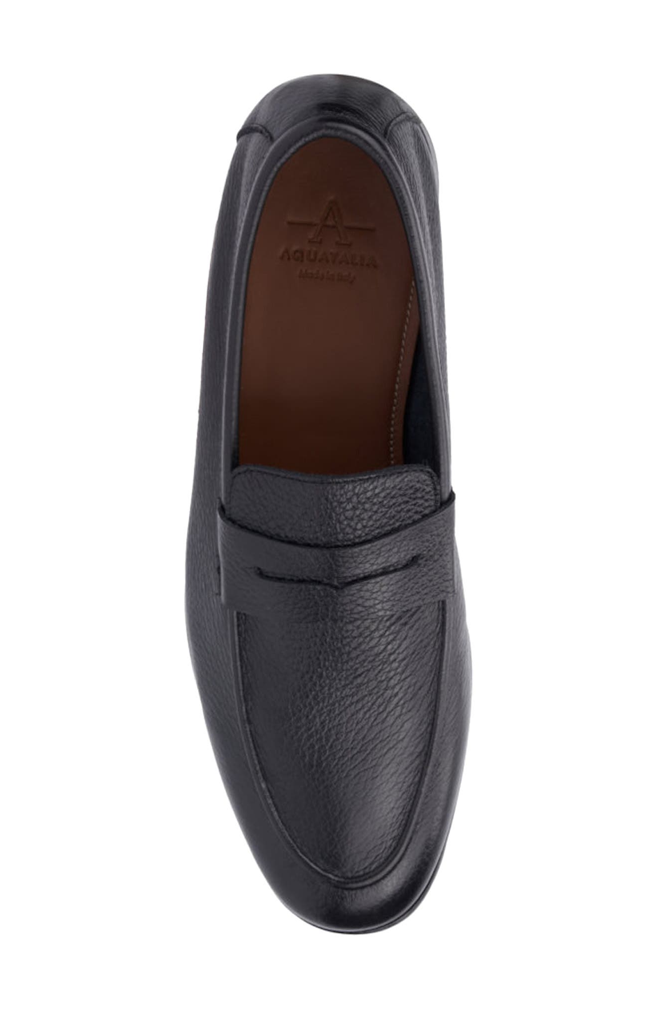 Aquatalia Jon Penny Loafer, Alternate, color, Black