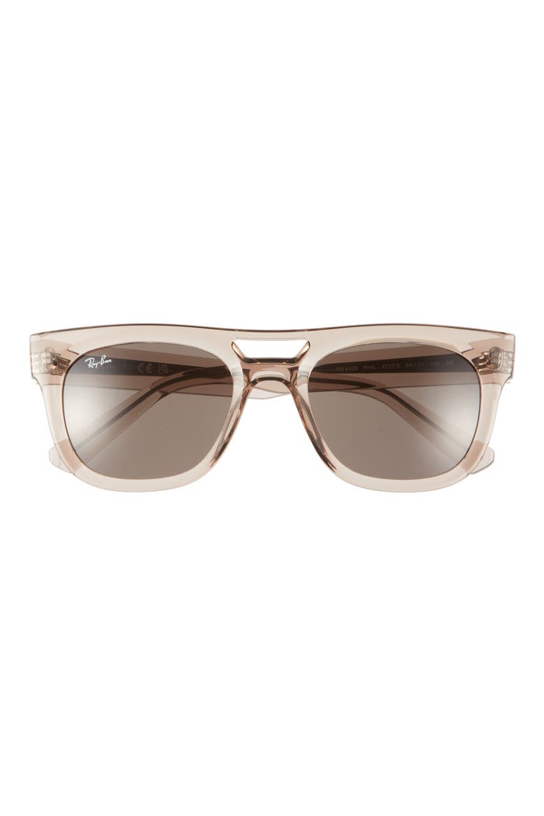 Phil 54mm Square Sunglasses, Main, color, BROWN