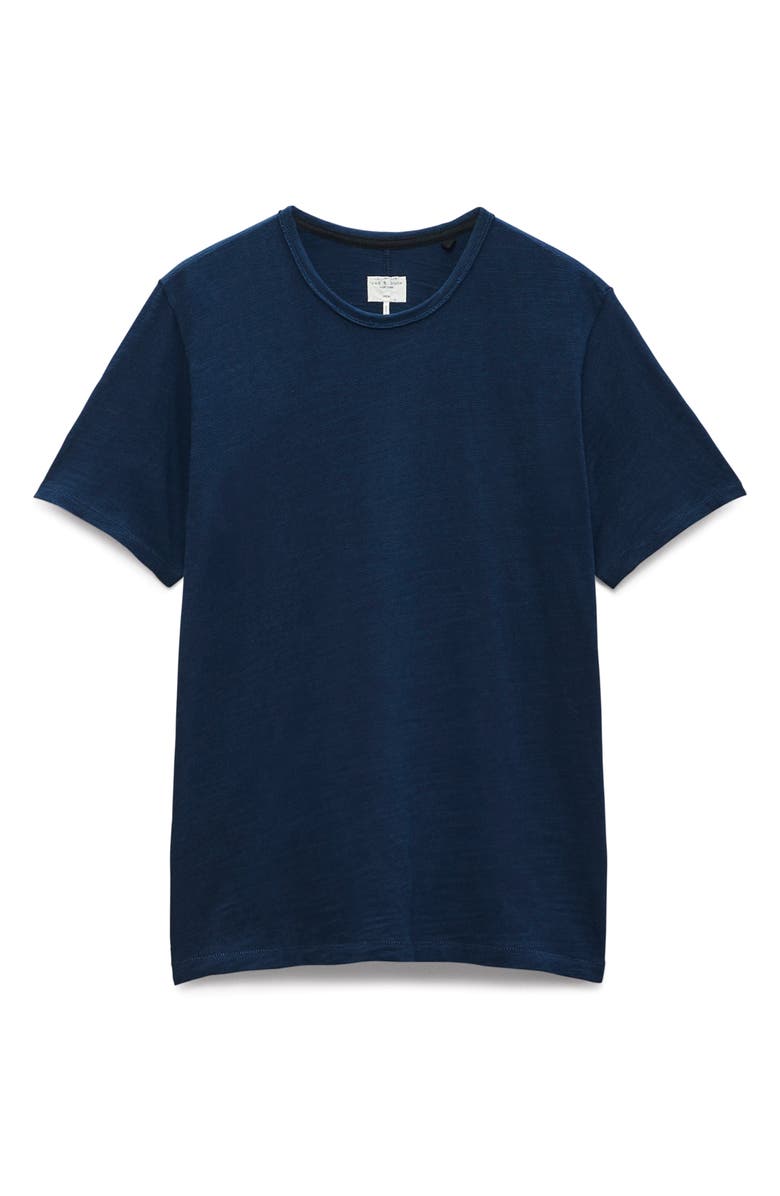 rag & bone Men's Classic Flame Slub Cotton T-Shirt, Alternate, color, Navy