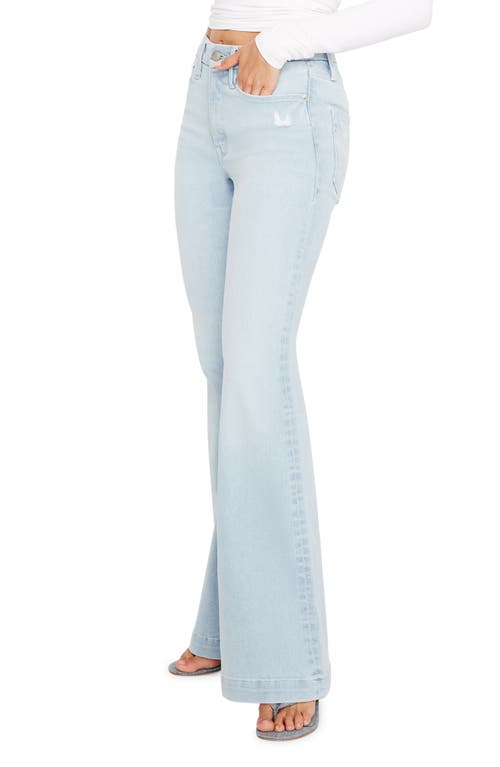 GOOD AMERICAN GOOD AMERICAN ALWAYS FITS GOOD DISTRESSED FLARE JEANS