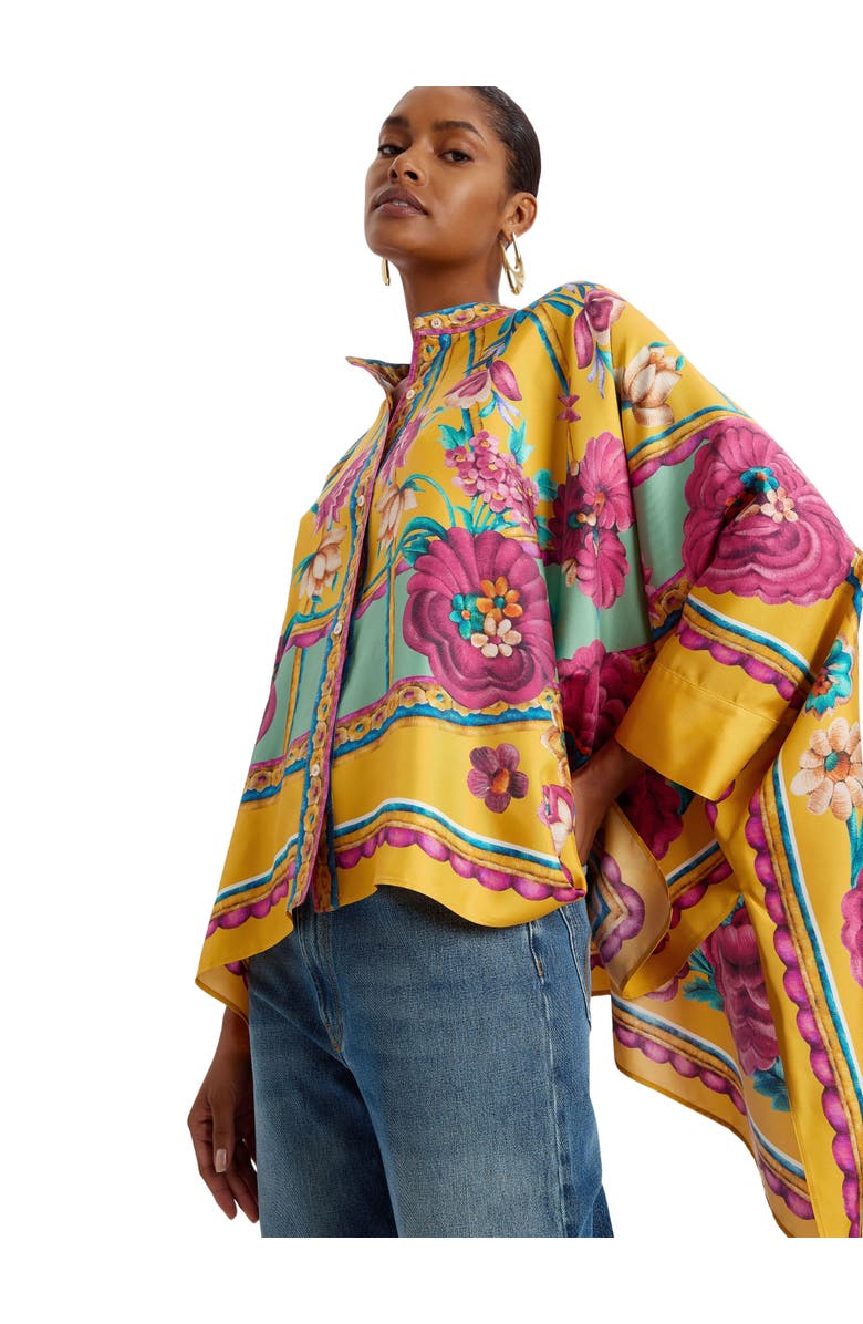 La DoubleJ Foulard Shirt Zodiac Placée Marigold, Main, color, Zodiac Placée Marigold