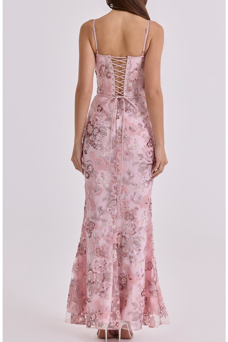 Naima Hand Beaded Gown, Alternate, color, PINK