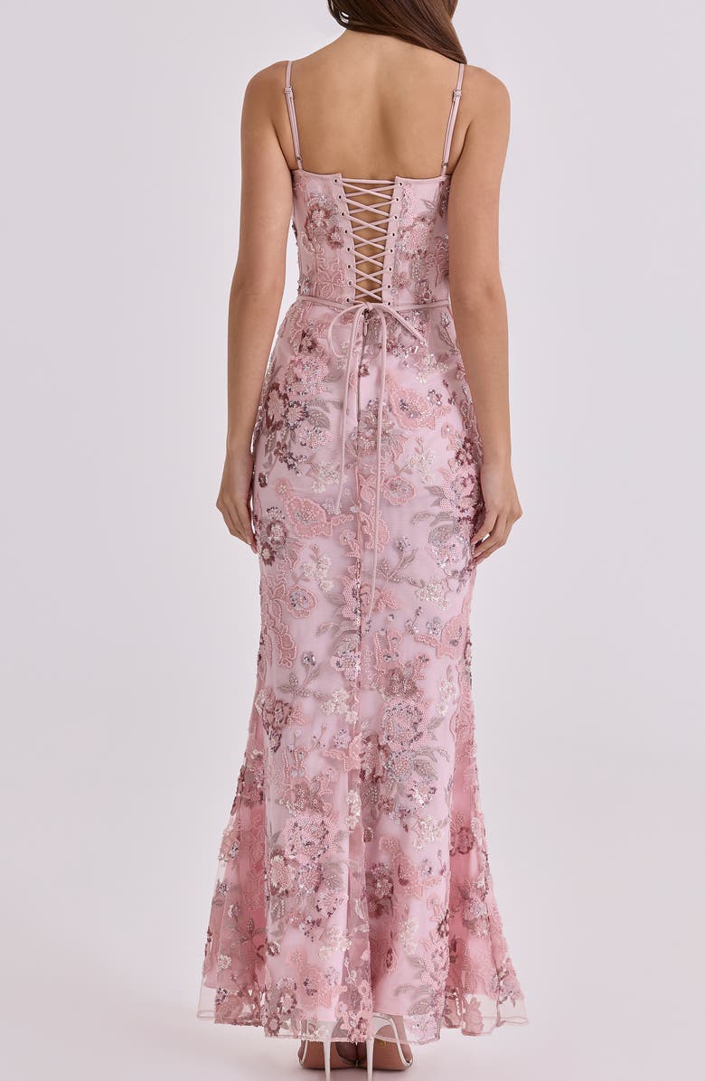 HOUSE OF CB Naima Hand Beaded Gown, Alternate, color, Pink