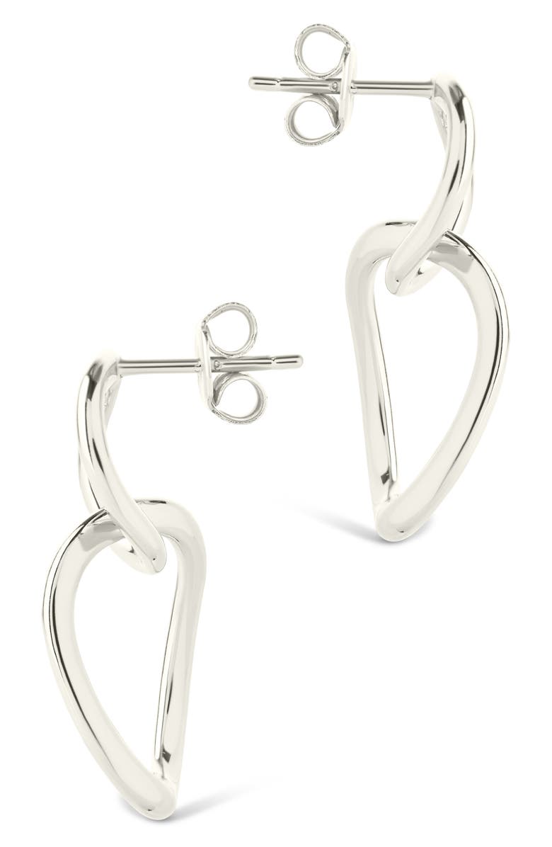 Sterling Forever Cruz Double Link Drop Earrings, Alternate, color, Silver