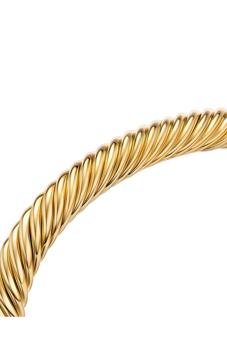 David Yurman Men's Cable Cuff Bracelet in 18K Yellow Gold, 7mm, Alternate, color, 18K Yellow Gold