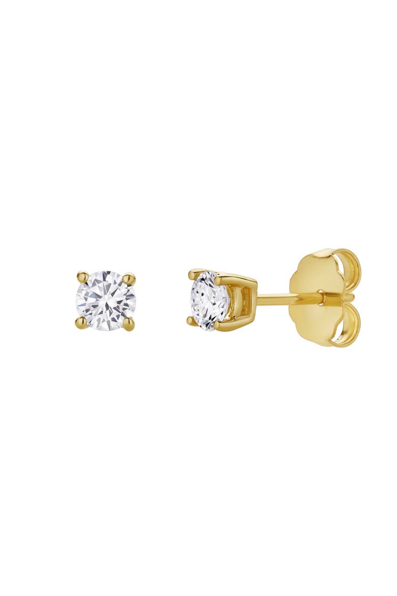 Valeria 0.35 Ct TW Lab Grown Round Diamond Studs 14K Gold Earrings, Alternate, color, 14K Yellow Gold