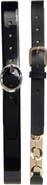 Steve Madden Lamby Set of 2 Belts