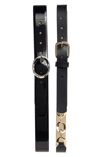 Steve Madden Lamby Set Of 2 Belts